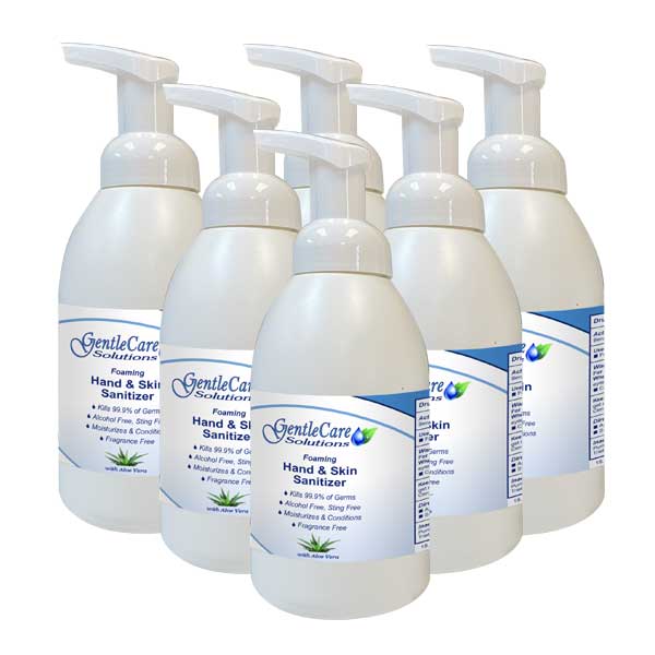 Gentle Care 550ML (18.5 oz) Alcohol Free Hand Sanitizer 6 Pack